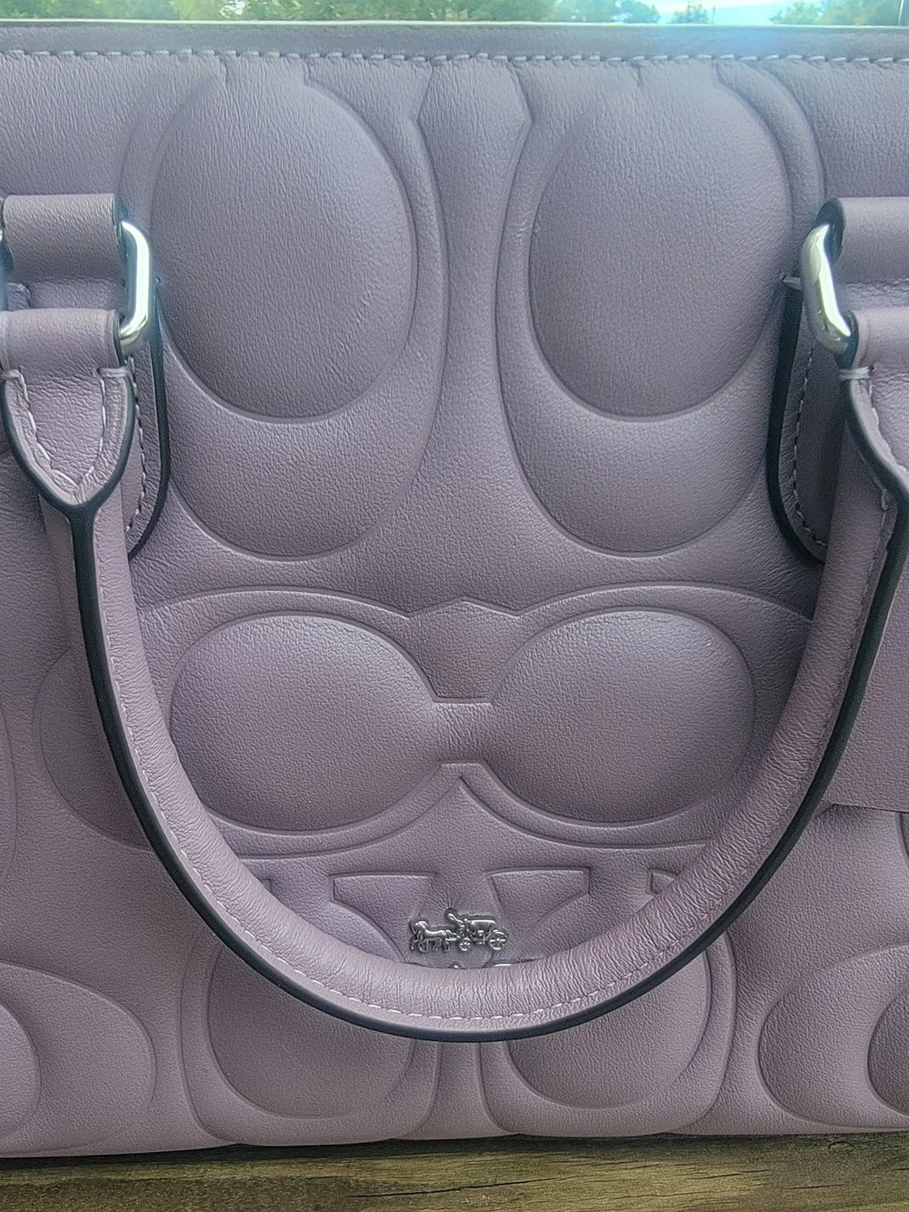 Coach Mollie Mini Lilac Signature Leather Tote